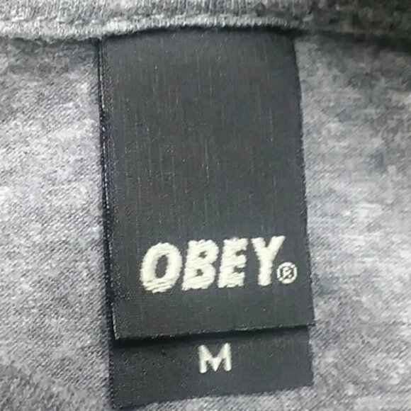 Obey Gray Just Add Water Awareness y2k Crewneck T-shirt - Picture 5 of 8